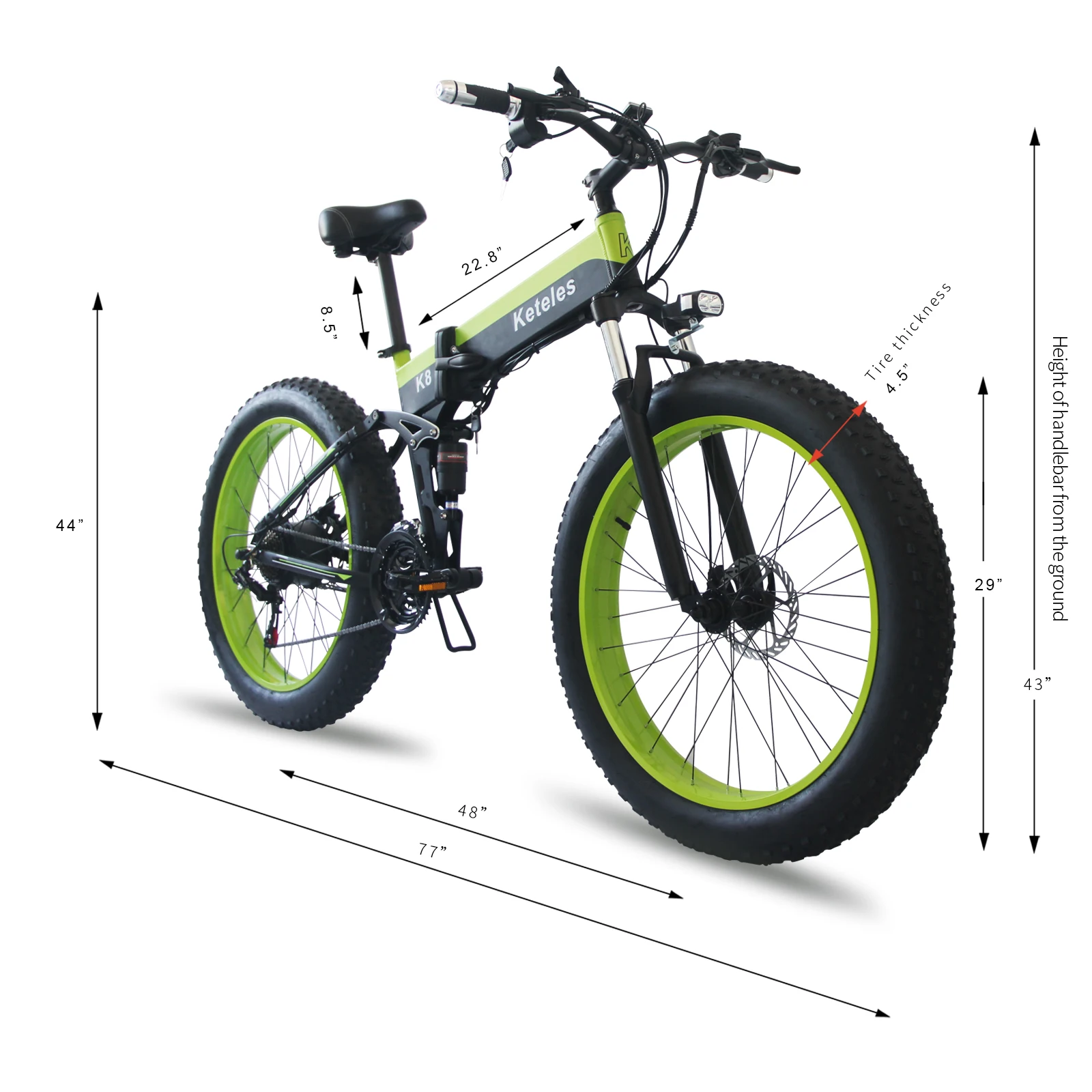 

Electric Bicycle 800W E Bike 26 inch 4.0 Fat Bike 48V Folding Electric Mountain Bike 21 speed powerful electric bike