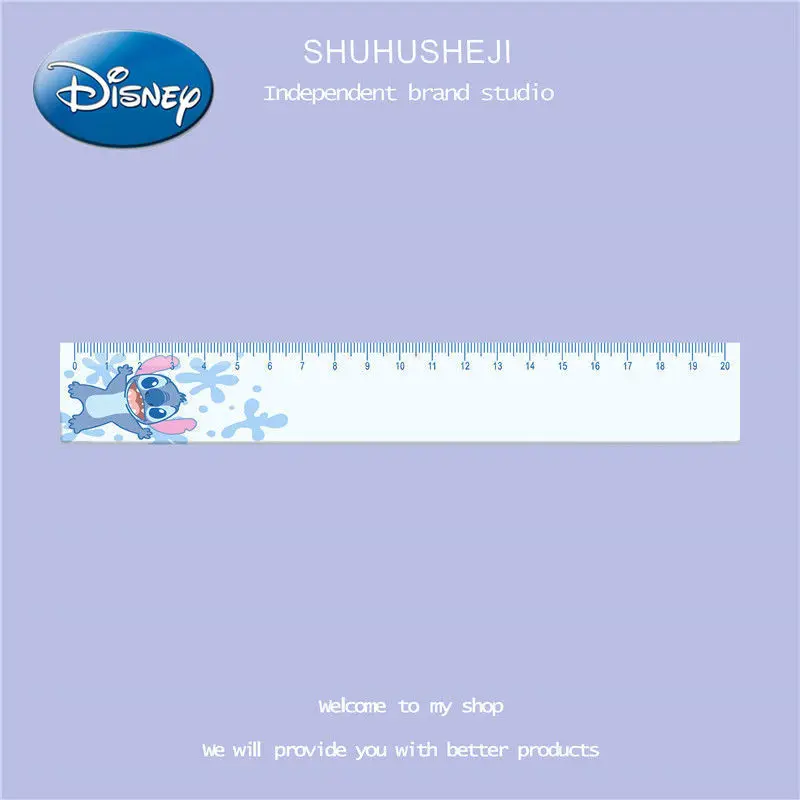 

Disney Anime Fun Cartoon Stitch Ruler Student Cute Universal Simple Art Ruler Painting Stationery