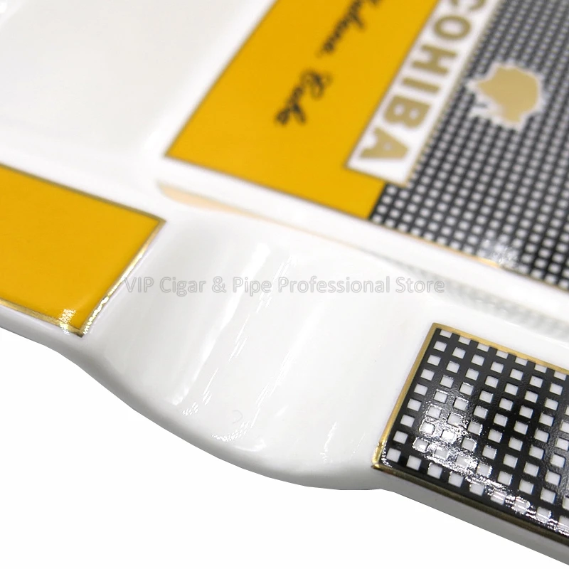 COHIBA квадратной тонкой керамической сигары пепельницы для сигарет 2 держатель 1