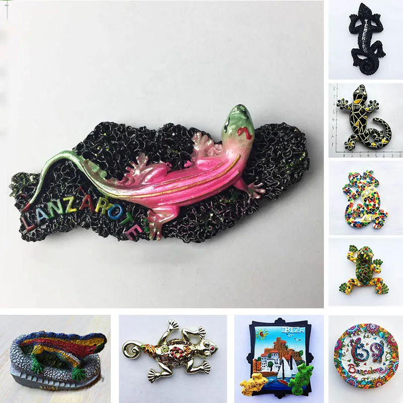 Магнит для холодильника в Испании ящерица венецианская елка ланзарот Ибица