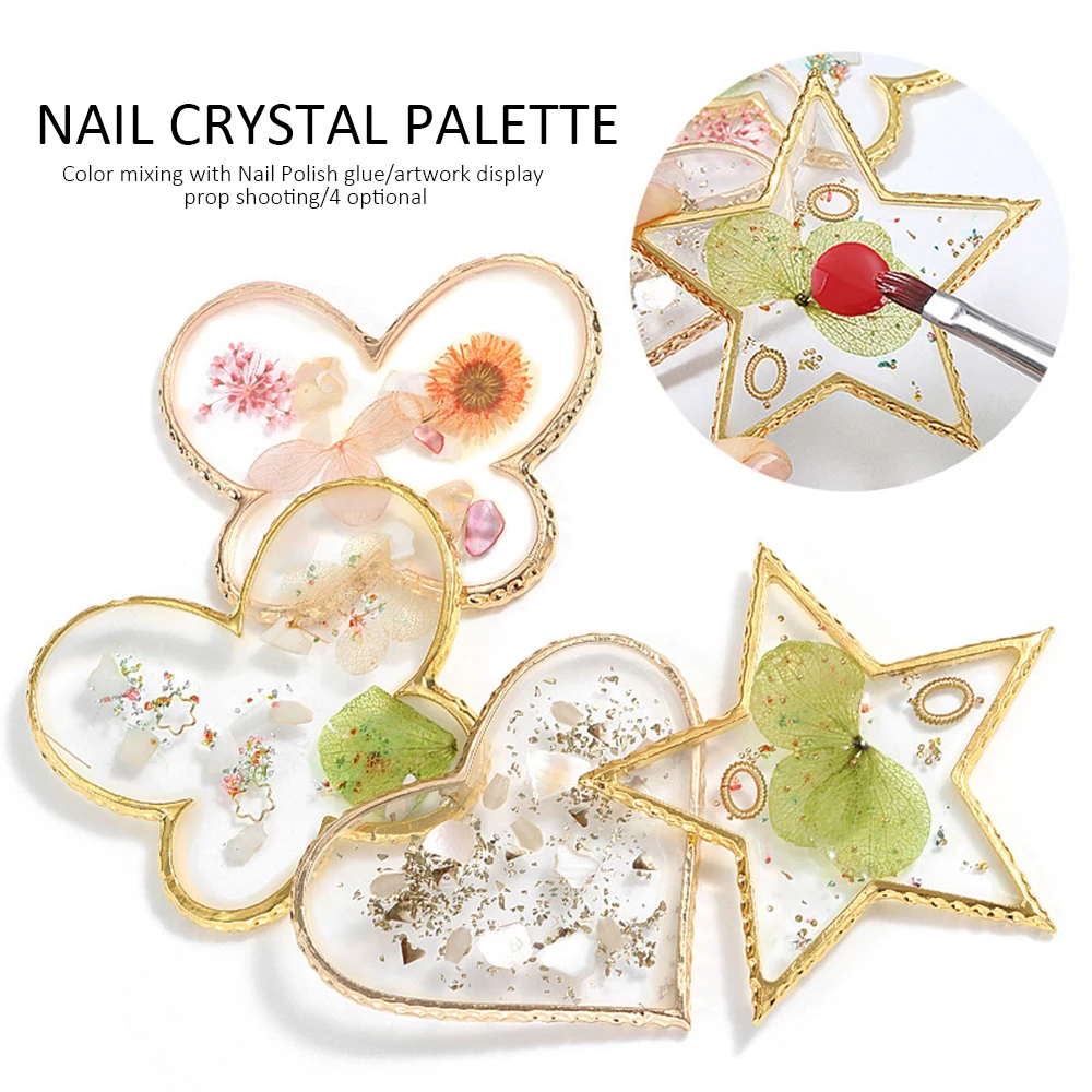 

Fake Nail Resin Stone Color Palette Drawing Nail Color Palette for Nail Color Mixing DIY Display Tools Manicure Tool Nail Art