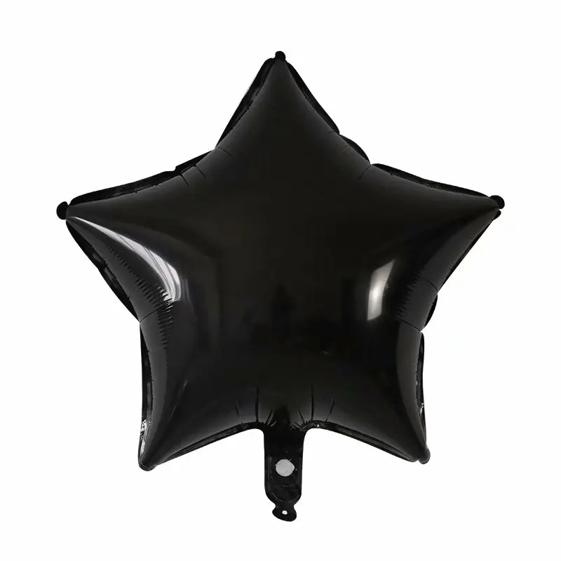 black 10 шт./лот 18 дюймов Звездный шар надувной Гелиевый шар для свадьбы, дня рождения, рождественской вечеринки, украшения, детские игрушки, подарки - Цвет: black