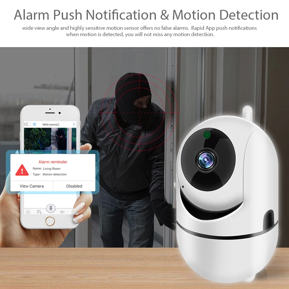 Wi Fi IP камера Tuya Smartlife HD 1080P 2 МП с функцией ночного видения|Камеры видеонаблюдения| |