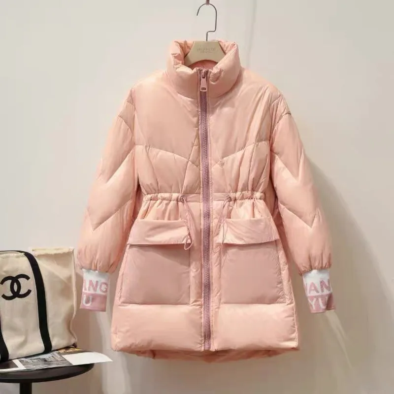 2020 Winter Glossy Bright 90% White Duck Down Jacket Women's Hooded Coat Female Thick Warm Slim Parkas Ladies Feather Down Coats