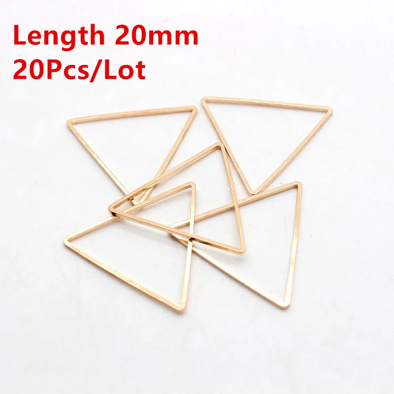 20mm kc triangle 20 шт./лот KC золотые кольца для DIY Изготовление сережек круглая серьга круга кулон ювелирные аксессуары фурнитура 20 мм 25 мм 35 мм 40 мм - Цвет: 20mm kc triangle