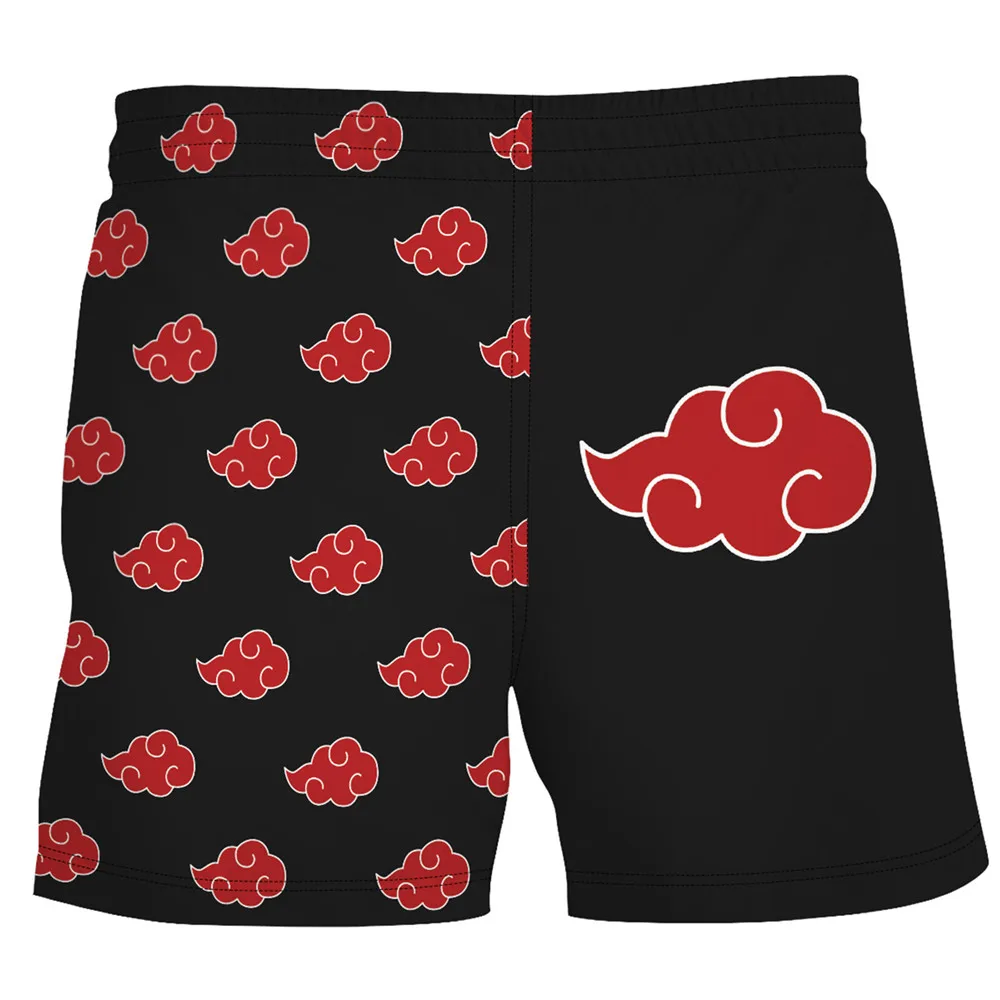 

Anime Akatsuki Ninja Uchiha Itachi Sasuke Cosplay Costumes Men's Board Shorts Casual Beach Pants