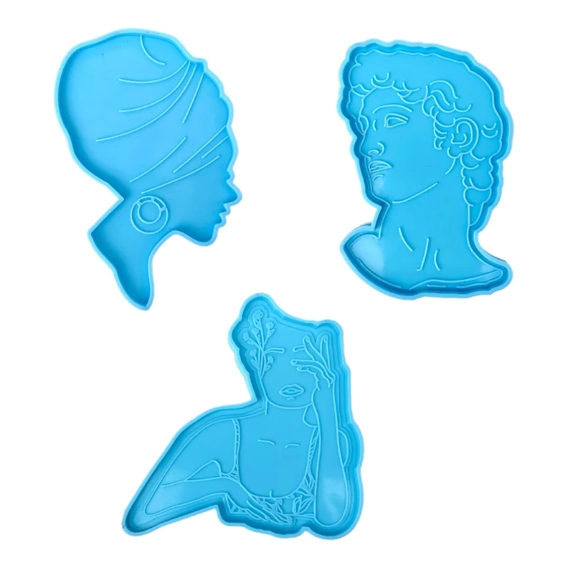 

Female Head Shaped Coaster Epoxy Resin Mold Cup Mat Mug Pad Silicone Mould DIY Crafts Jewelry Home Decortaion Casting Tooll