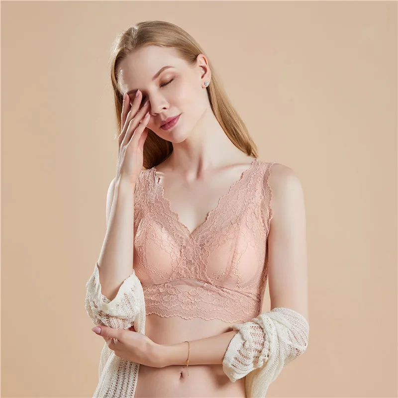 Flame of dream Silk Back Bra Lace Sexy  Underwear Silk Bra 21-951