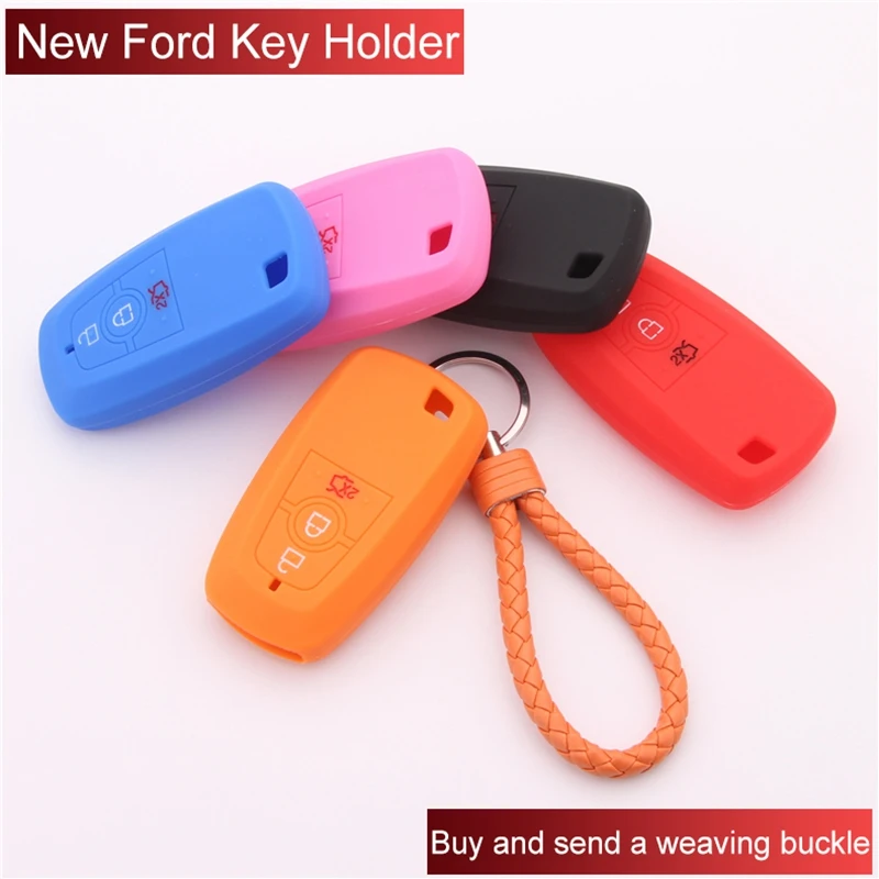 3 кнопки дистанционного силиконового автомобиля флип складной ключ чехол для Ford