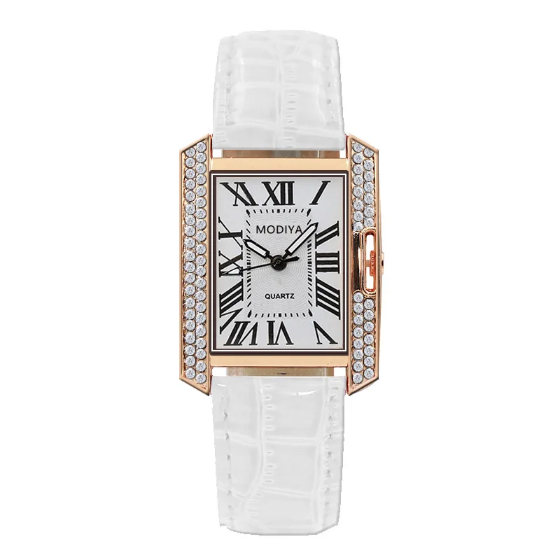 Часы наручные стразы женские кварцевые с квадратным циферблатом брендовые