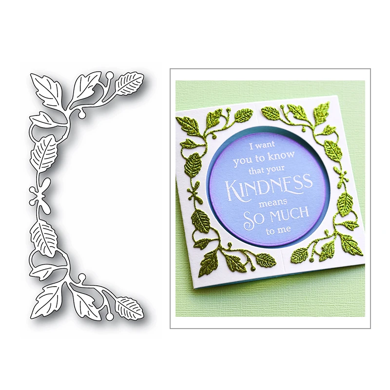 

Пресс-формы металлические для скрапбукинга «сделай сам», форма для тиснения, без штампов, рамка с изображением листьев и арки, 2020