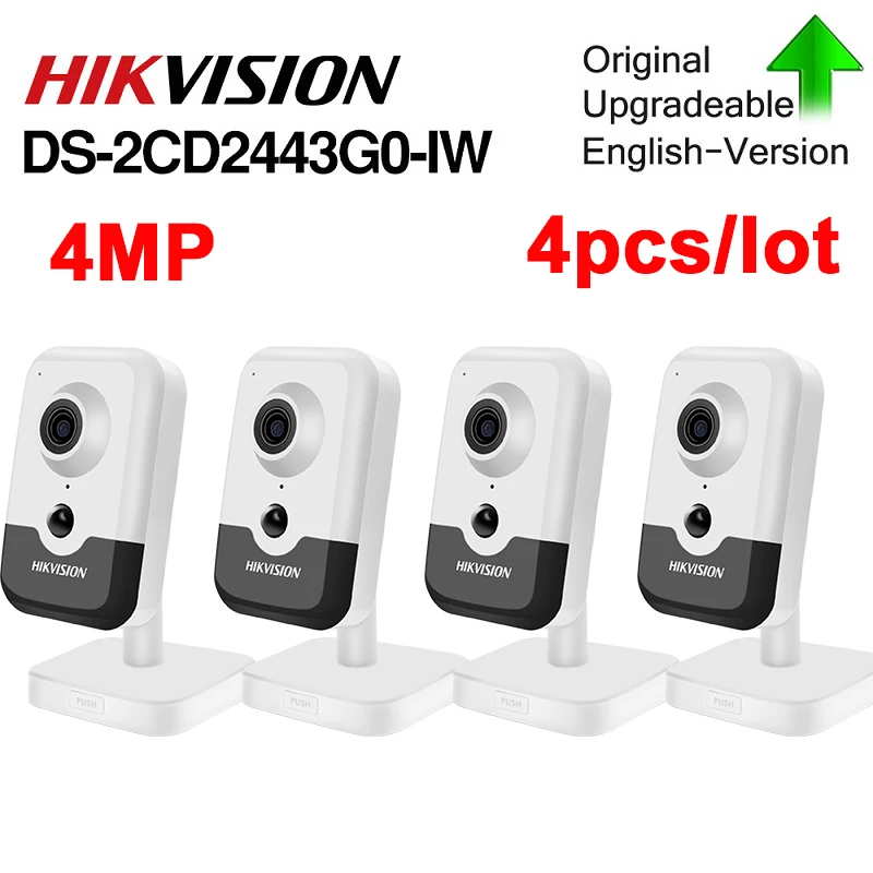 Hikvision оригинальная 4MP беспроводная камера видеонаблюдения DS 2CD2443G0 IW встроенный