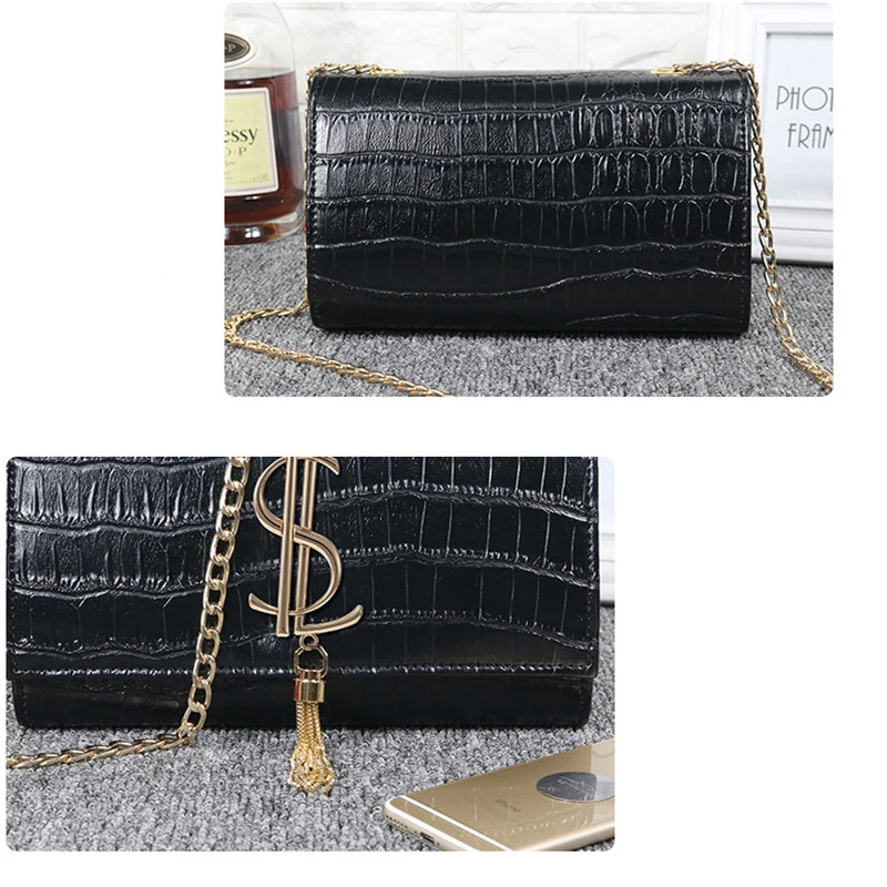 LISM женские диагональные полосы сумка на плечо и с цепочкой новая женская