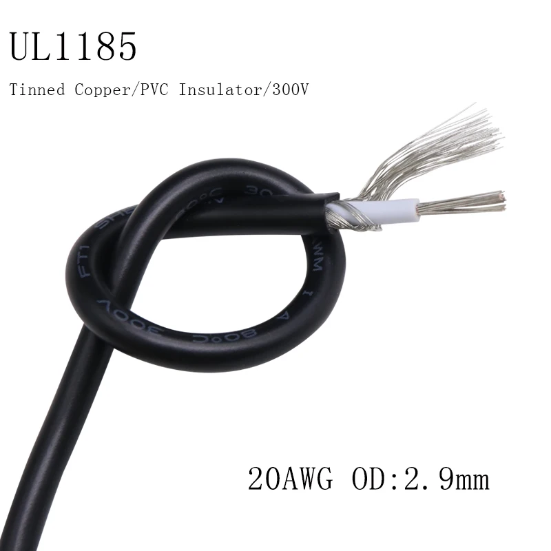 Экранированный провод UL1185 20AWG сигнальный кабель OD 2 9 мм канальная аудиолиния ПВХ