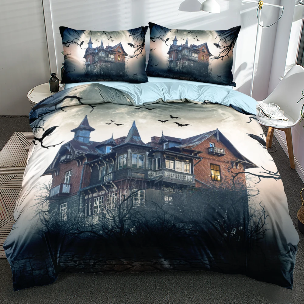 

Duvet Cover and Pillowcase All Hallows' Day Bed Linen Set Bedding Sets Quilt/Comforter Shell King Queen Double Single