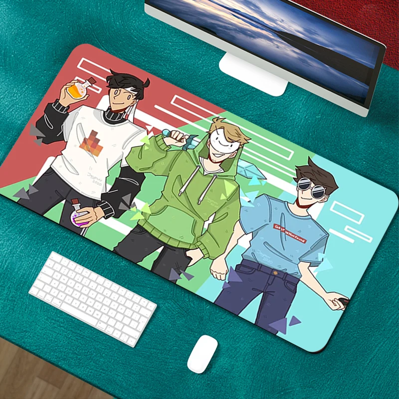 

Игровой коврик для мыши с анимацией Dream Smp, большой коврик для скоростных игр с фиксируемой кромкой, мягкий коврик для ноутбука, коврик для CSGO...