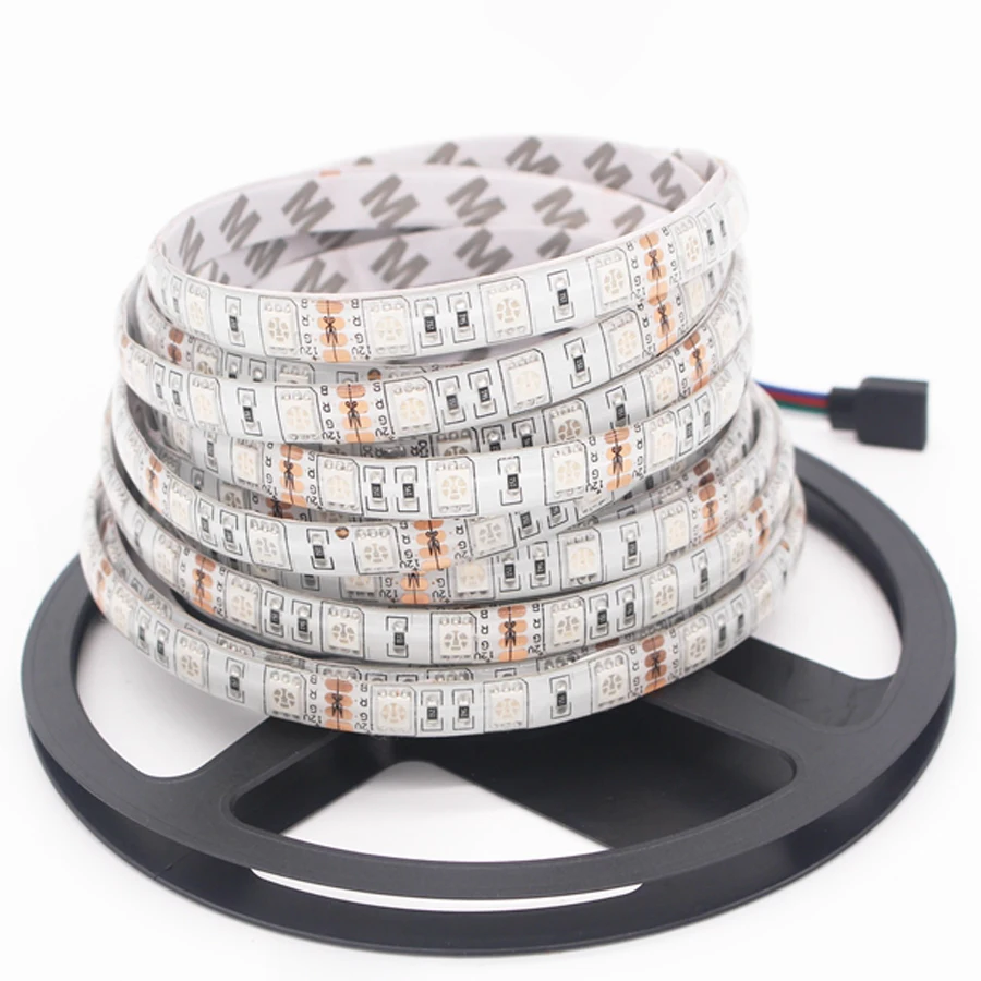 Светодиодные ленты светильник 5050 RGBW/RGBWW DC12V 60 Светодиодный/m IP20 IP65 RGB теплый белый гибкий светодиодный светильник 5 м/лот лучше, чем Smd3528 5630 5730