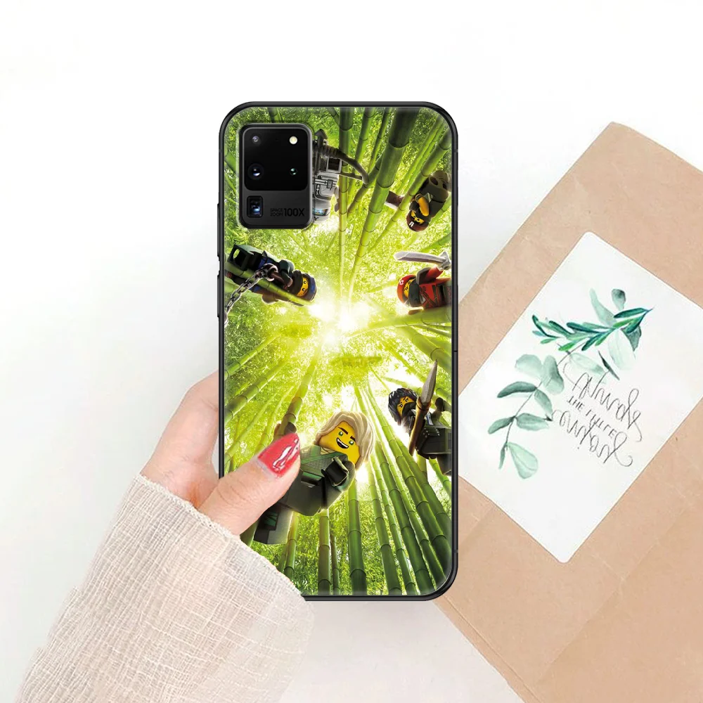 

Ninja Building Blocks Phone case For Samsung Galaxy Note 4 8 9 10 20 S8 S9 S10 S10E S20 Plus UITRA Ultra black luxury waterproof