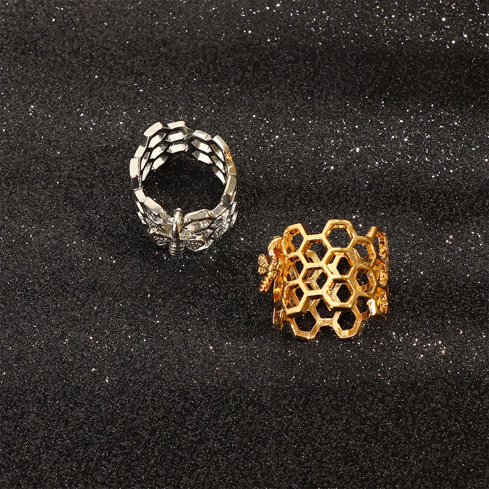 1 шт. милые Для женщин кольцо с пчелиными сотами крошечные пчелы Регулируемый