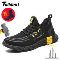 2021 new breathable men safety shoes steel toe non slip work boots indestructible shoes puncture proof work sneakers men