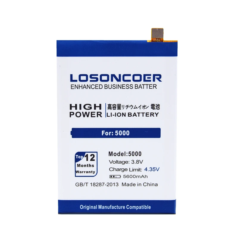Аккумулятор для телефона LOSONCOER 5600 мАч THL 5000 THL5000 Elephone P5000 DEXP Ixion XL5 сменные батареи