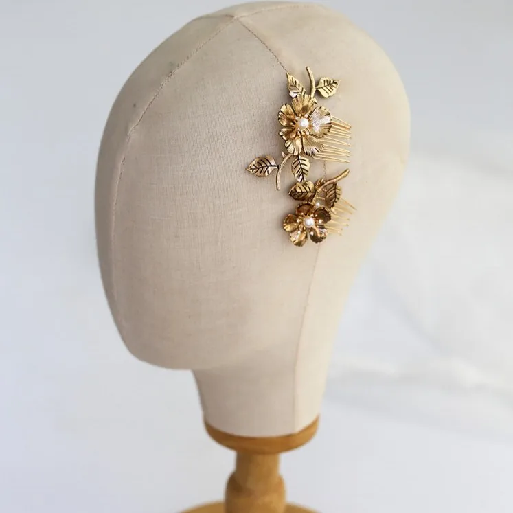Delicate Vintage Gold Bridal Small Hair Comb Pins Crystal Accessories For Women Wedding Party Prom | Украшения и аксессуары
