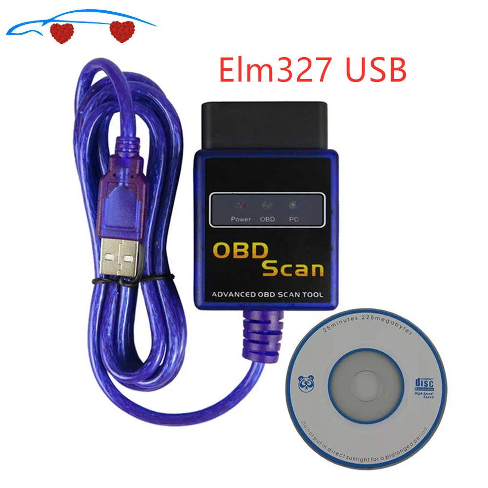 Автомобильный диагностический интерфейс Elm327 V1.5 Obd2 сканер Usb Elm 327 в 1 5