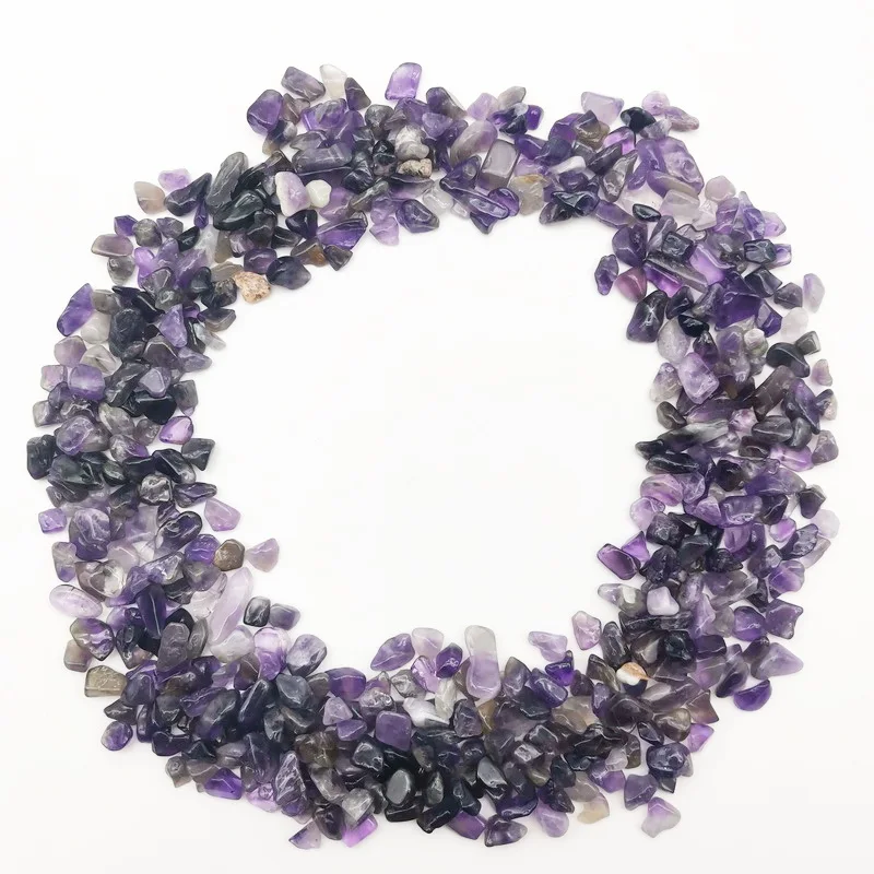 300 г натуральный аметист гравий образец камня с украшением в виде кристаллов