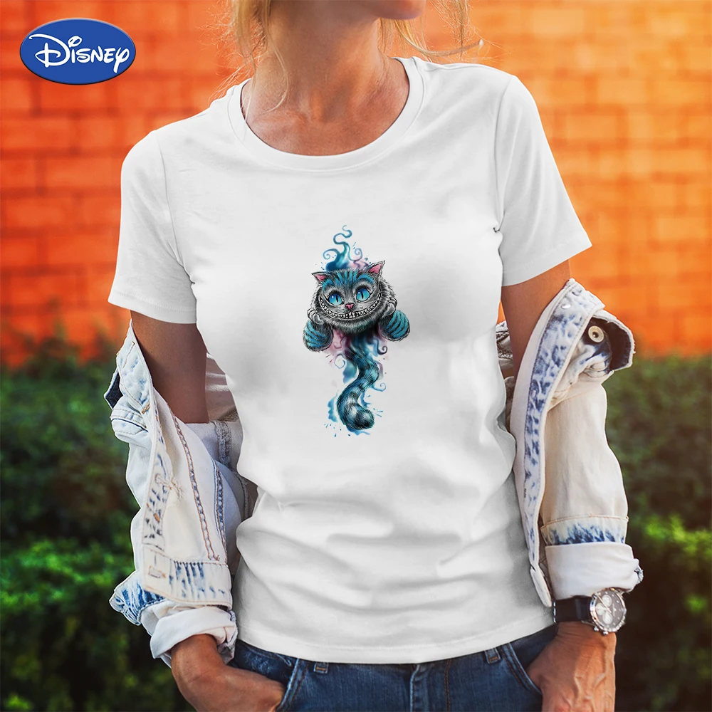 

Smiling Cheshire Cat Tshirt Femme Interesting Evening Party Harajuku Oversize T Shirt Hipster Disney Ulzzang Fashion 2021 New