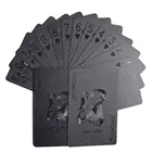 Черные матовые пластиковые покерные карты, водостойкие игральные карты с животными, черные алмазные покерные карты для настольных игр