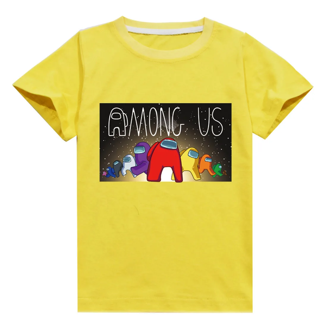 

2021 Boys Girls Anime Pattern Among Us Game Cartoon Fashion T-shirt Child Short Sleeve Summer Tops Kids Impostor T-shirt Clothes