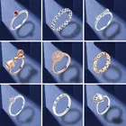 Octbyna классическое Фирменное кольцо с кристаллами для женщин, высококачественное циркониевое кольцо с бантом и короной, обручальное кольцо, ювелирные изделия для свадьбы, подарки