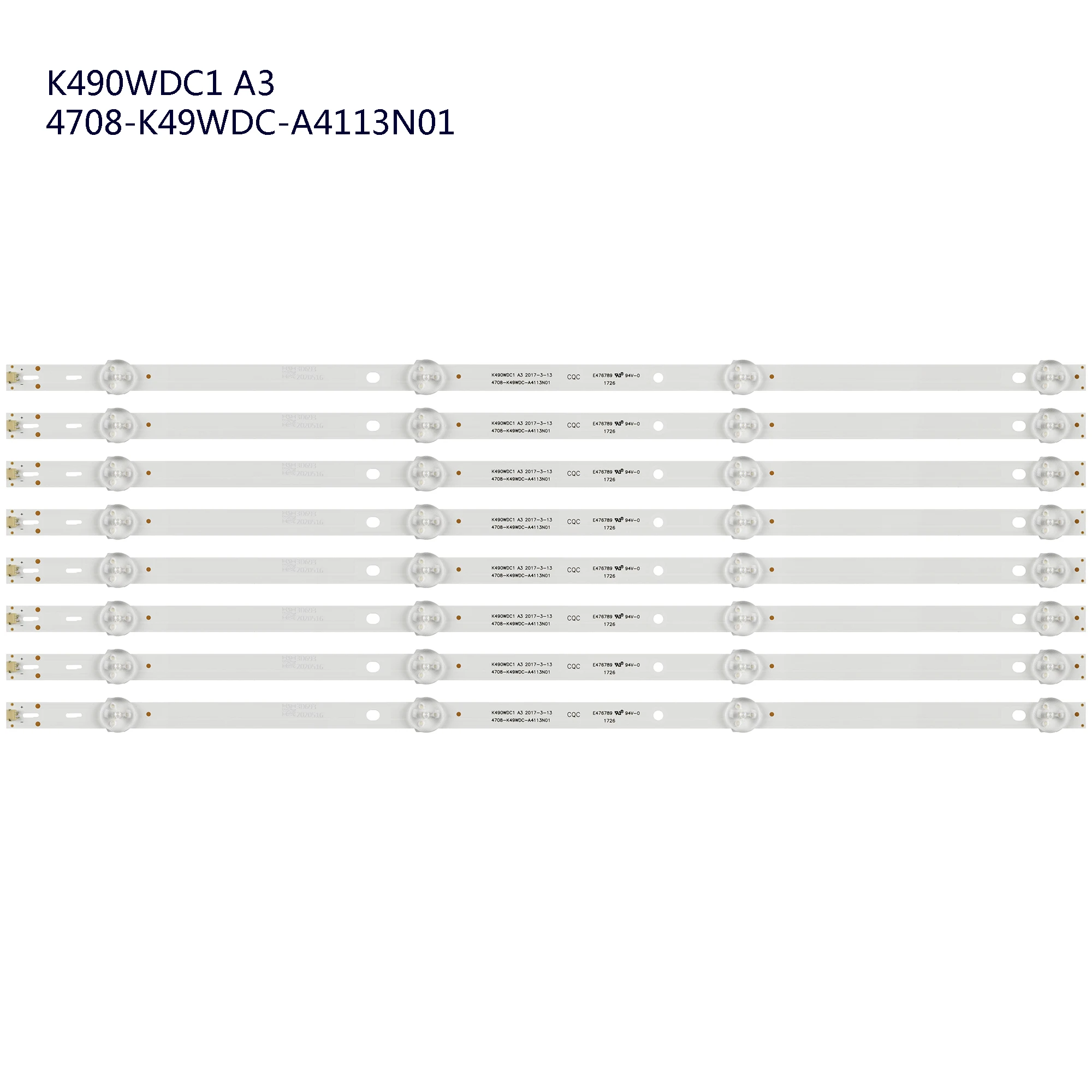 Светодиодный Подсветка полосы 4 лампы для P hilips K490WDC1 49U5070 4708-K49WDC-A4113N01 4708-K49WDC-A3113N01