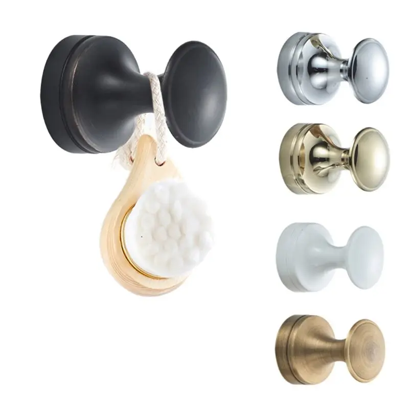 

Wall Mount Round Brass Hook Shower Robe Towel Coat Holder Hanger for Bathroom Kitchen Hardware