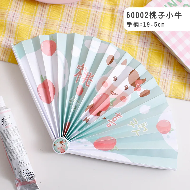 

Cartoon Folding Fan Anime Short Handle Fan Suitable for Girls, Home Decoration, Summer Portable Cooling Gadget, Foldable Fan