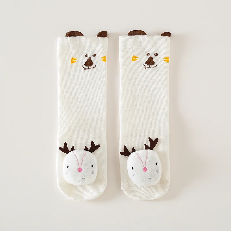 

Baby Socks Knee High Boy Girl Infant Toddler Cotton Long Doll Socks Anti Slip Cute Cartoon Animal Non-Slip for 3-36M