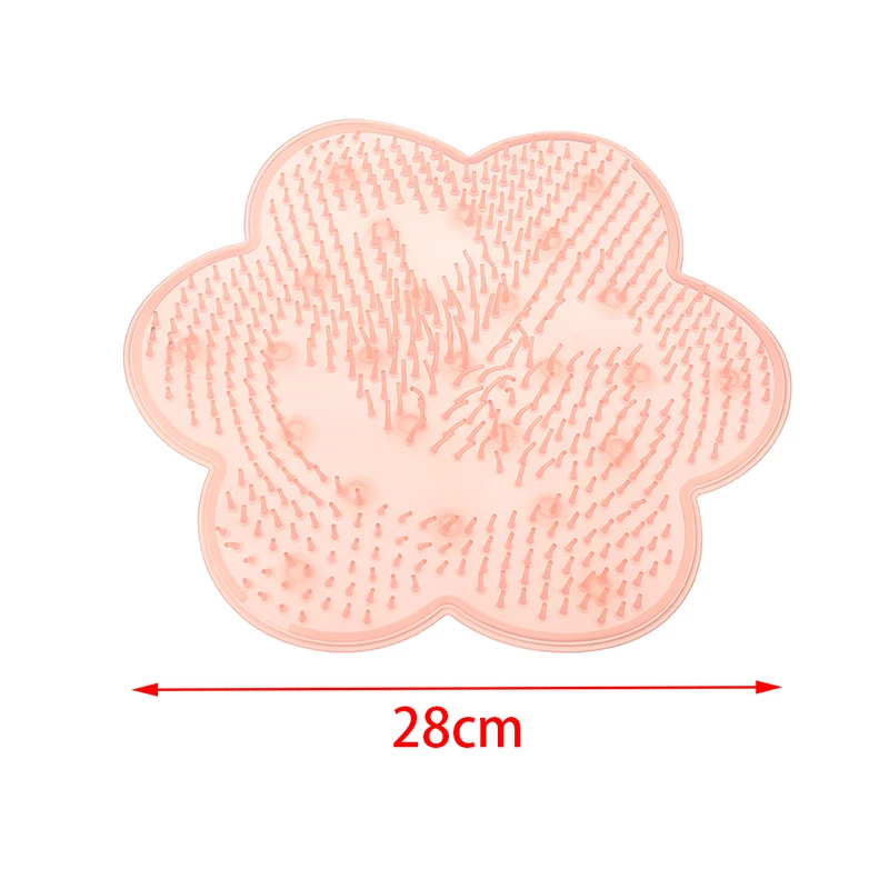 

Bath Massage Pad Silicone Suction Cup Non-slip Bathroom Shower Mat Back Brush Foot Brush Dead Skin Pad Bath Mats