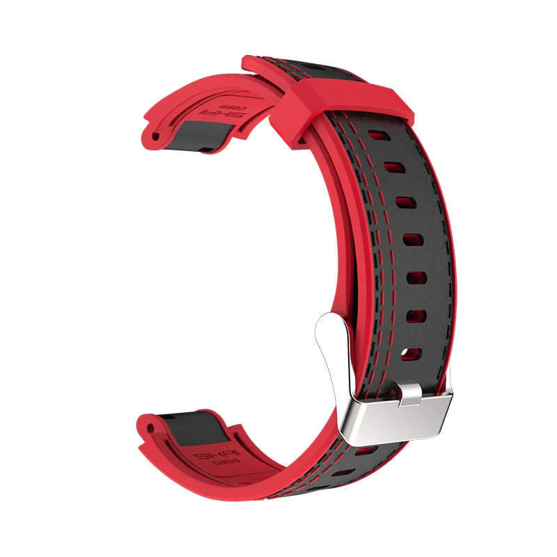 red SIKAI силиконовый кожаный ремешок для часов Huami Xiaomi Amazfit Verge 3 lite часы высококачественный ремешок сменный Браслет для Huami 3 - Цвет: red