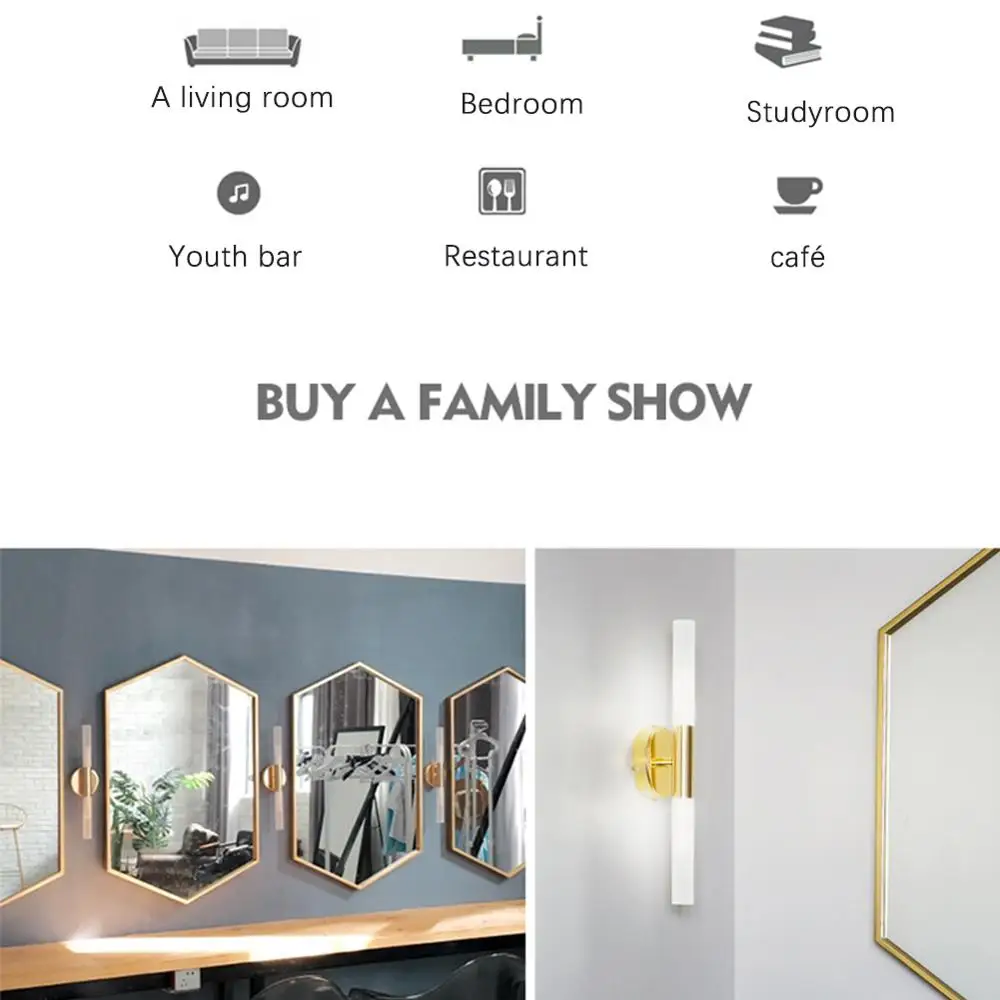 

Modern LED Wall lamp Metal Tube Pipe Up Down Light Sconce Bedroom Foyer Washroom Living Room Toilet Bathroom Wall Light