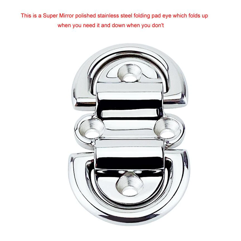 

Folding Pad Eye Lashing D Ring Tie Down Point Fixing Cleat Plate for Marine Boat