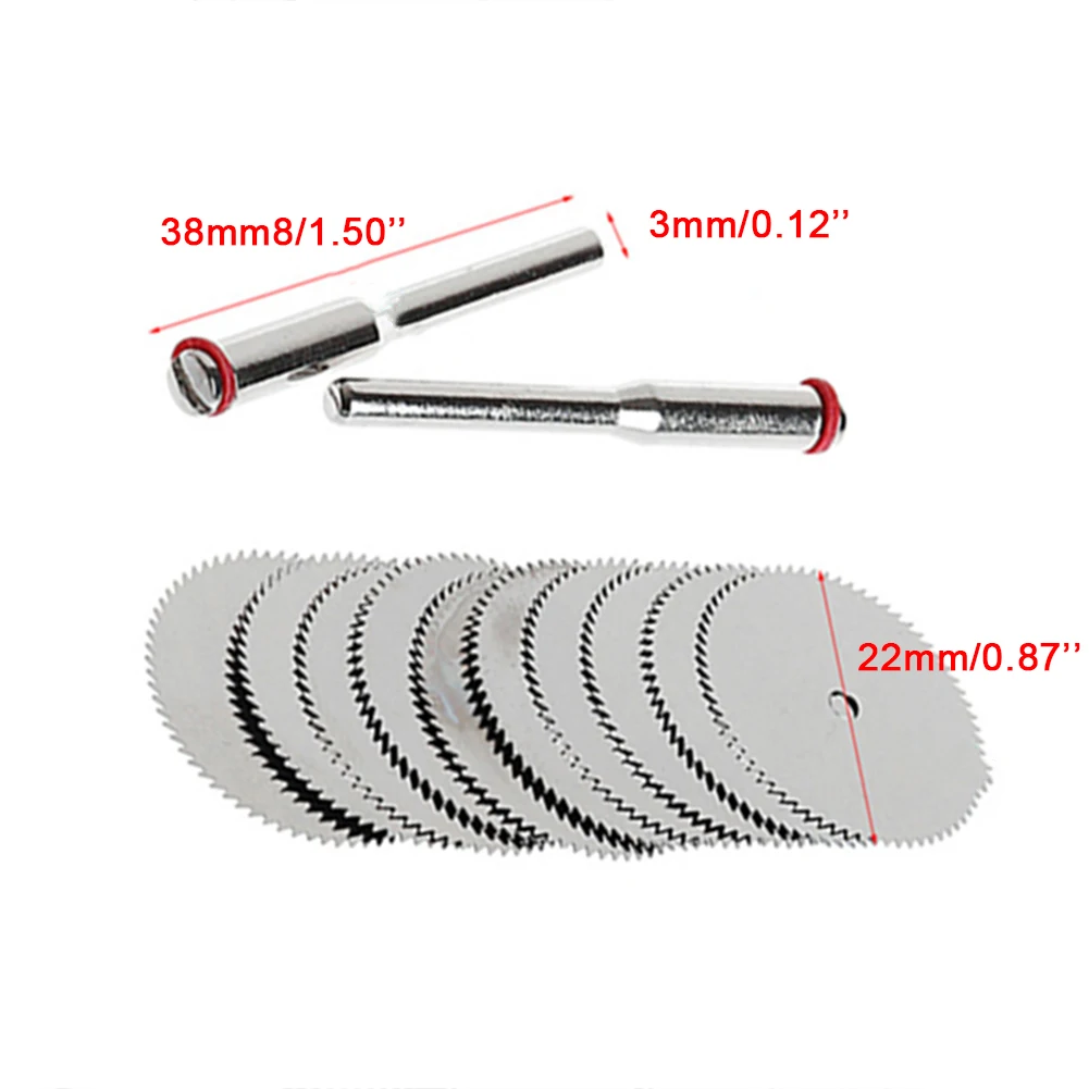 

10pcs 32mm Wood Circular Saw Blade Disc With 2pcs Rod Rotary Cutting Woodworking Tool For Cutting Wood Plastic Rotary Tools