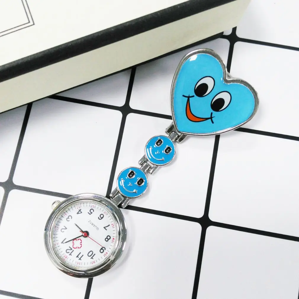 2018 милые часы с сердечком на груди круглый циферблат Карманный Медицинский стол