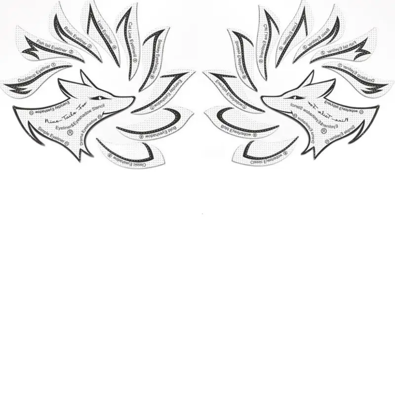 

24 Pcs Eye Makeup Stencils Eyebrow Eyeshadow Makeup Template Sticker Card Stencils 12 Styles Templates Easy To Use Stencils