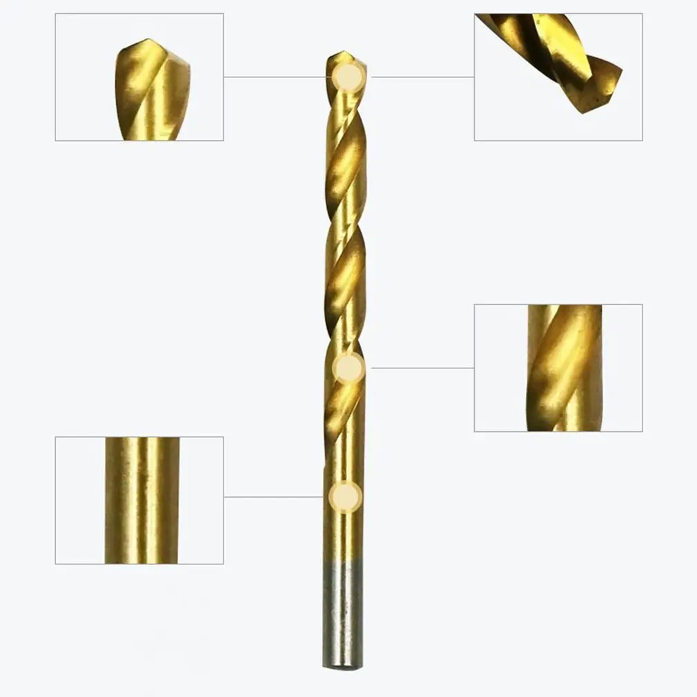 

Кобальтовое сверло с титановым покрытием, 13 шт., 1,5-6,6 мм