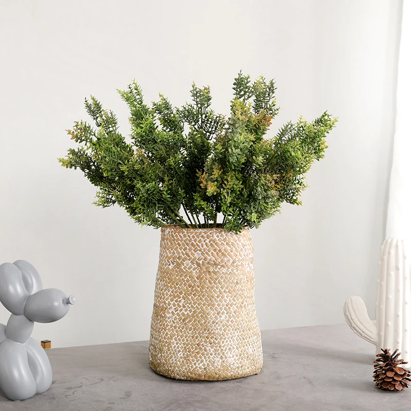 

Artificial Green Plants, 1 Bunch, 39cm, 9 Heads, Milan Leaves, Wedding Scene, Home Decoration, Garden Landscaping, Event Layout