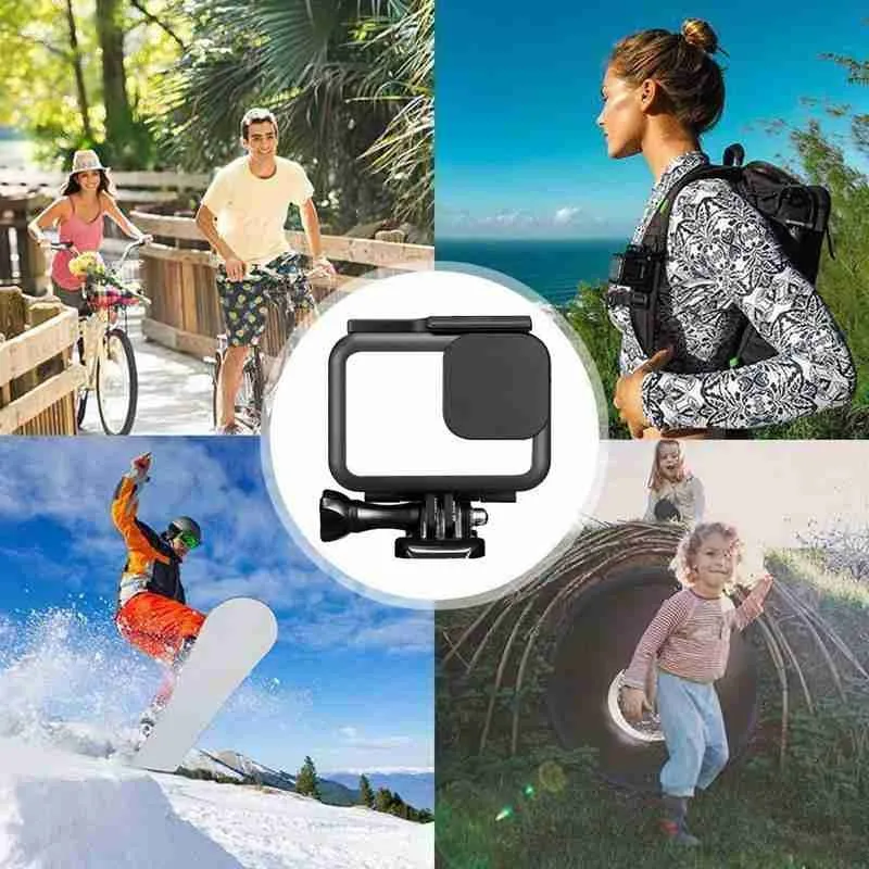 

1pcs Frame Housing Case Protection box Protective Shell 1/4 Portable Charging Hero With For GoPro 9 Camera Camera Sport Scr O6R4