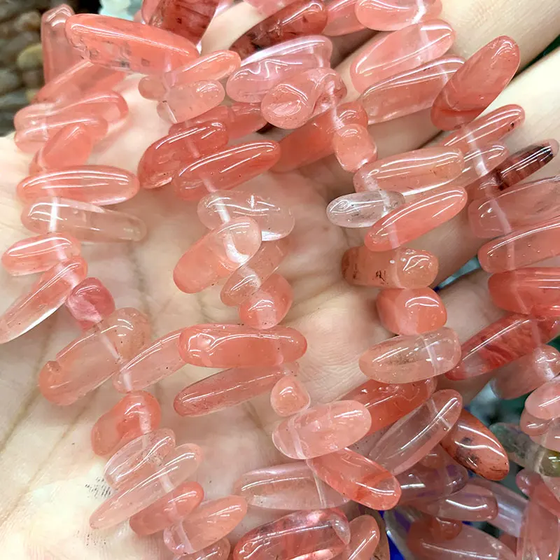 Watermelon red AAA розовый кварц Агаты азурлиты 12-20 мм полосы каменные бусы «сделай сам» для изготовления украшений ожерелья Браслет материал - Цвет: Watermelon red