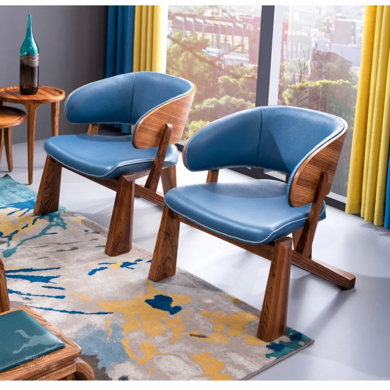 

GY High-Grade Solid Wood Ugyen Wood Leisure Single-Seat Sofa Chair Nordic Modern Simple Personality Creative