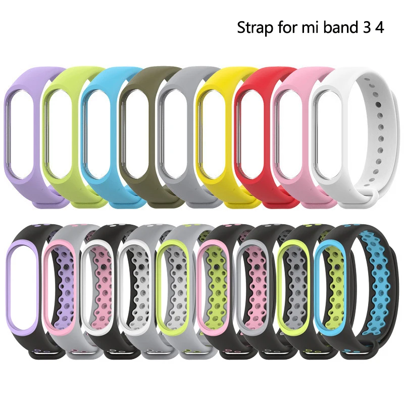 Ремешок силиконовый для Xiaomi Mi Band 4 3 спортивный браслет смарт часов xiaomi mi band Miband