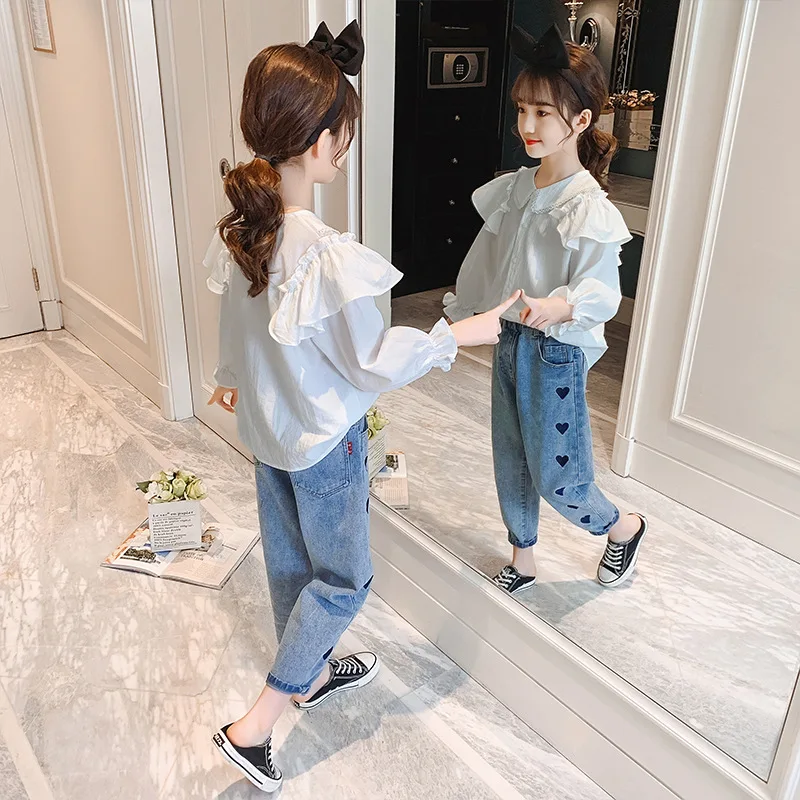 

Cute Spring Autumn Baby Boys Girls Clothing Set Kids Blouse +Pants Outfits Teenage Sports Tops Children Suit High Quality